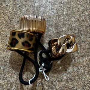 Ponytail haircuff rings for hair 3 pcs